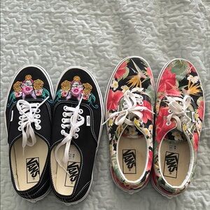 Two Pairs of Vans lace ups. Size 9
